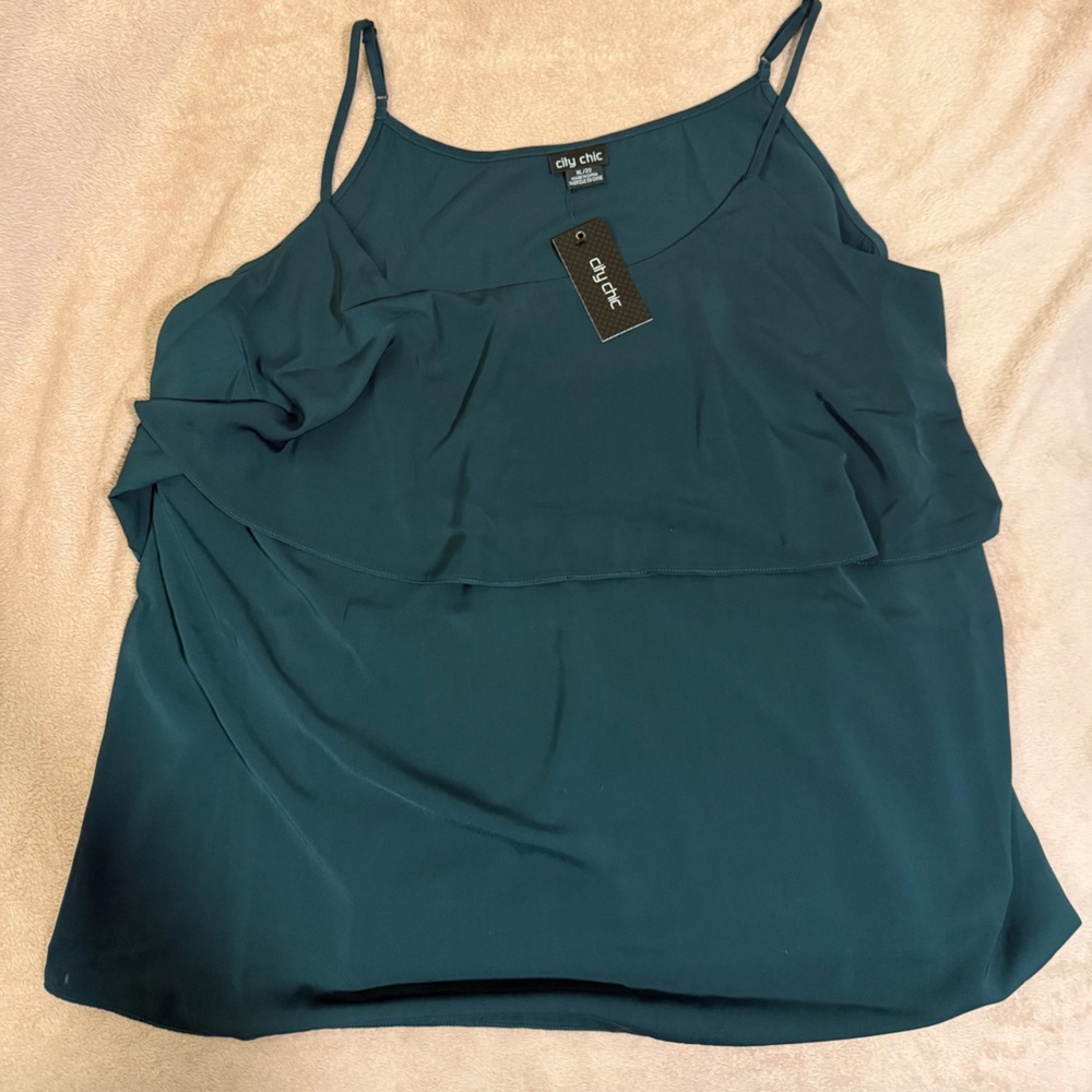 🟡🟡City Chic Teal Sweet Tier Top